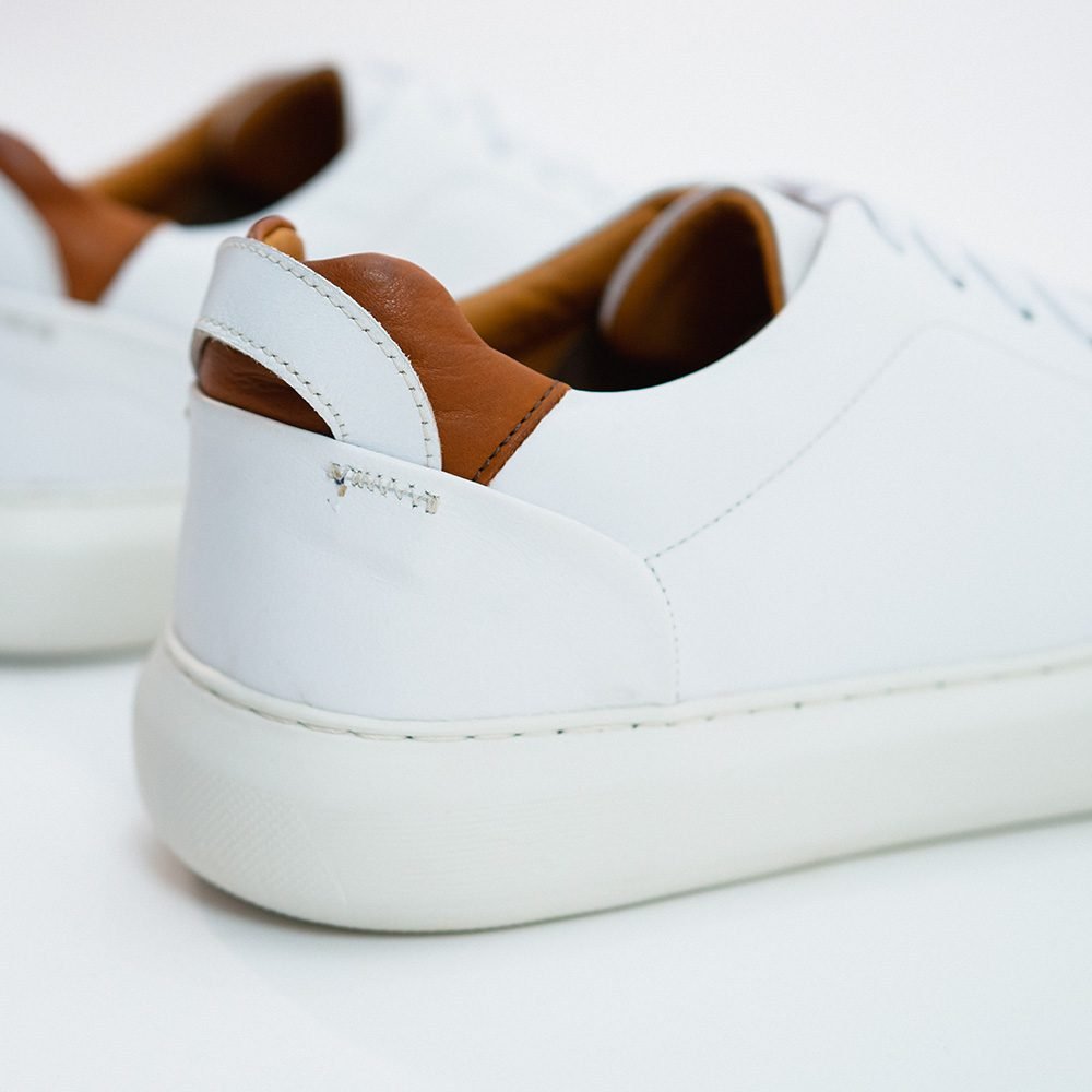 Tenis Sneaker Cabernet em Couro Branco
