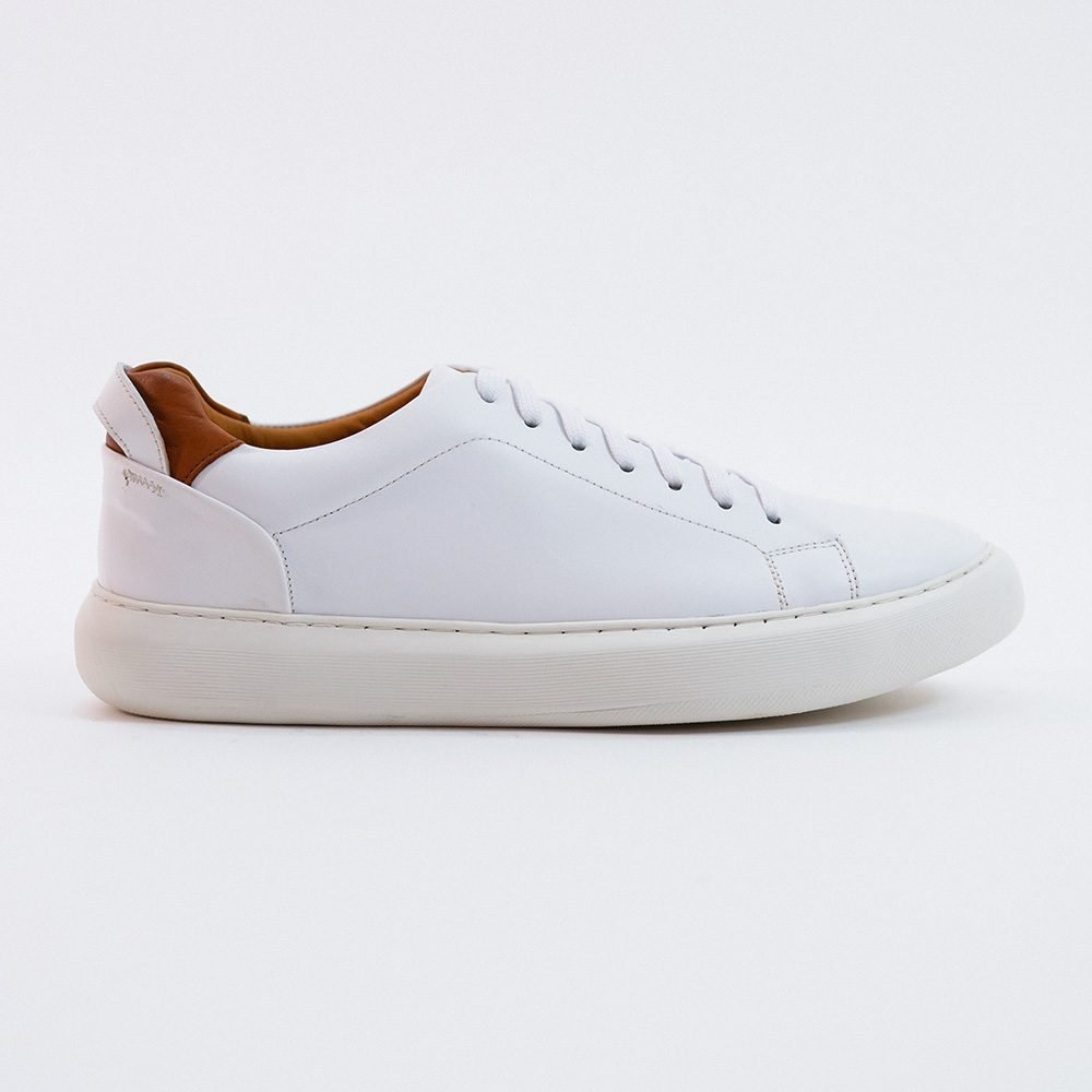 Tenis Sneaker Cabernet em Couro Branco