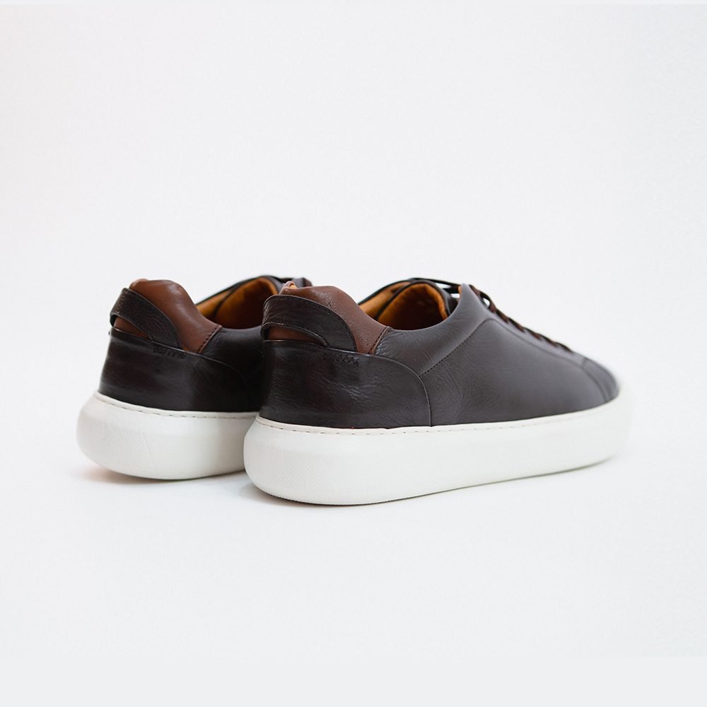 Tenis Sneaker Cabernet em Couro Marrom