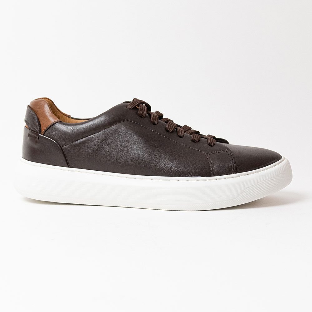Tenis Sneaker Cabernet em Couro Marrom