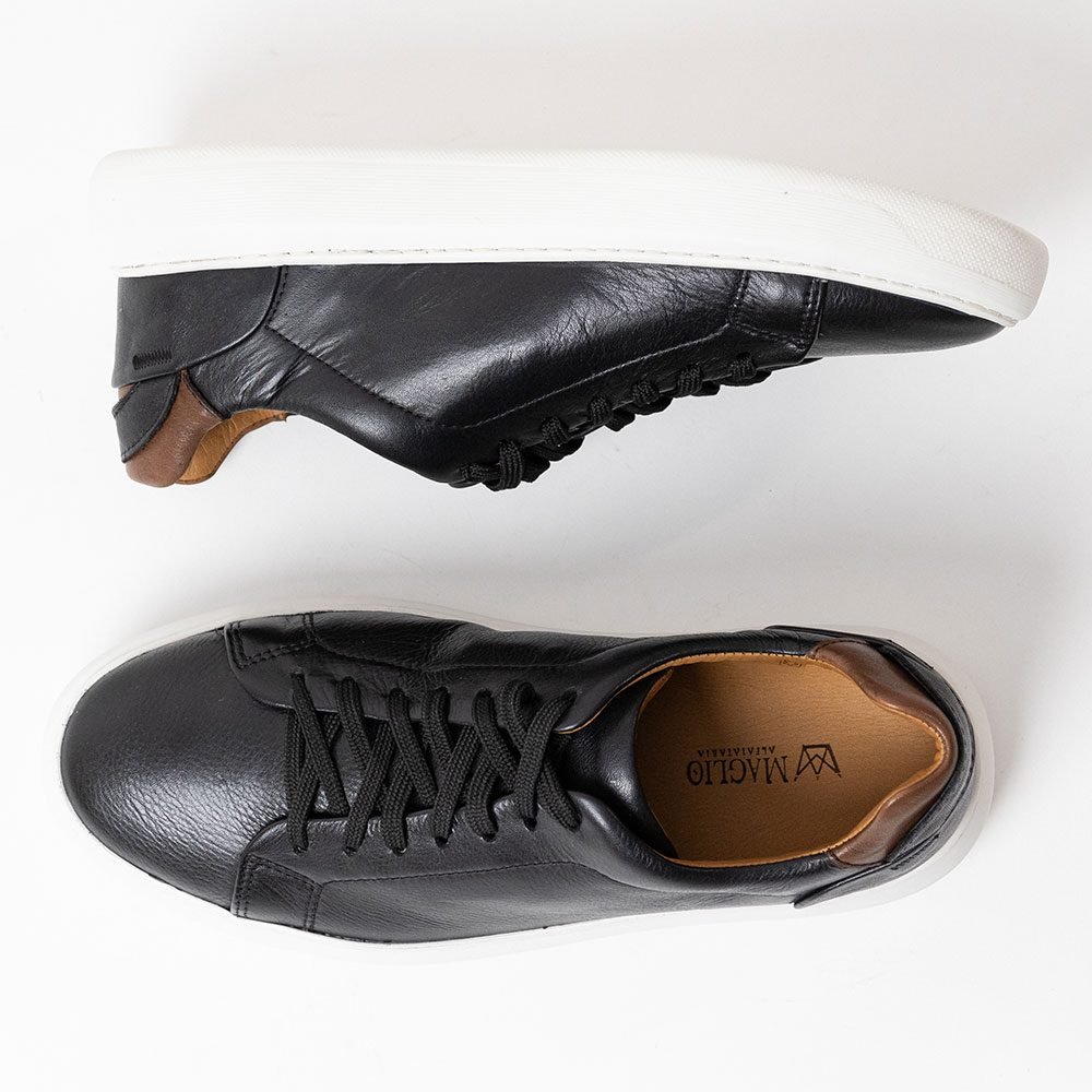 Tenis Sneaker Cabernet em Couro Preto