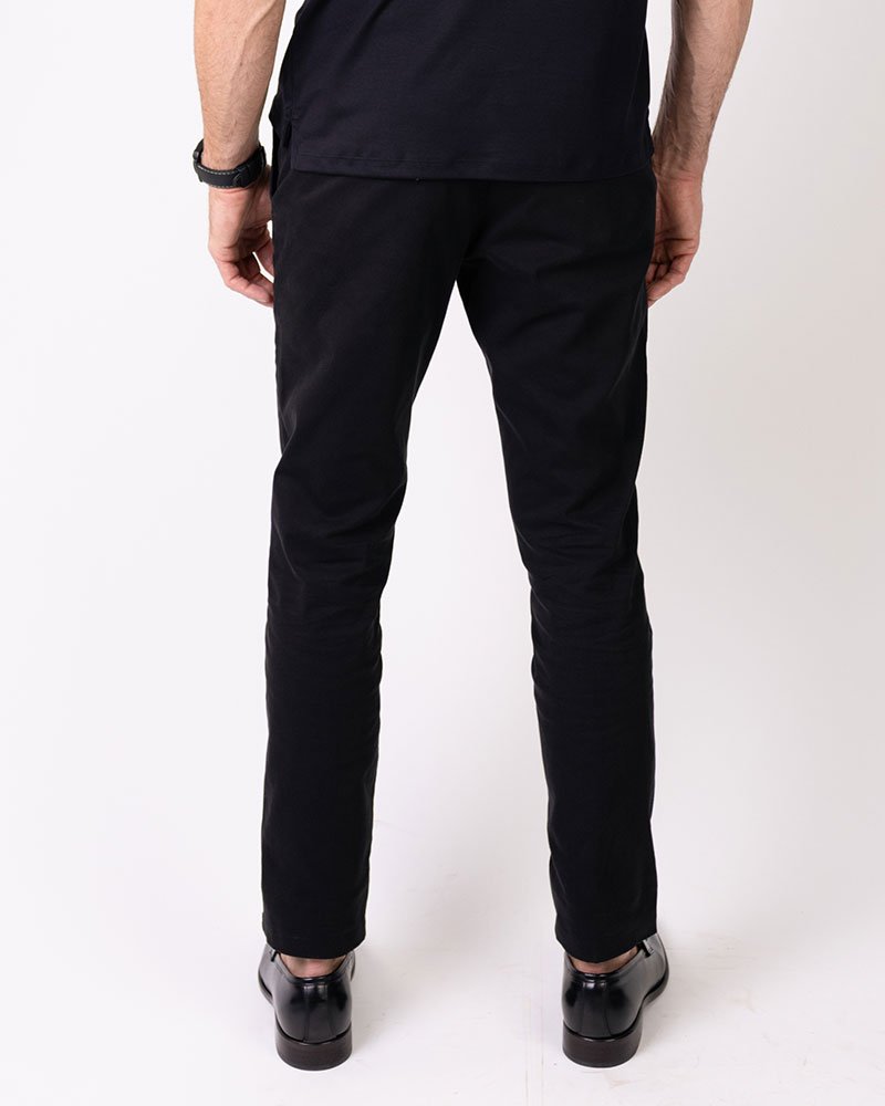 Calça Milano Basic Fit Sarja Preta