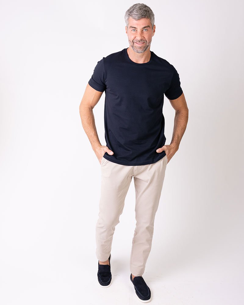 Calça Milano Slim Fit Sarja Caqui