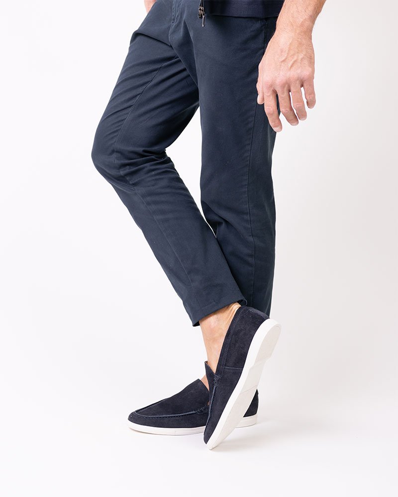 Calça Milano Slim Fit Sarja Marinho