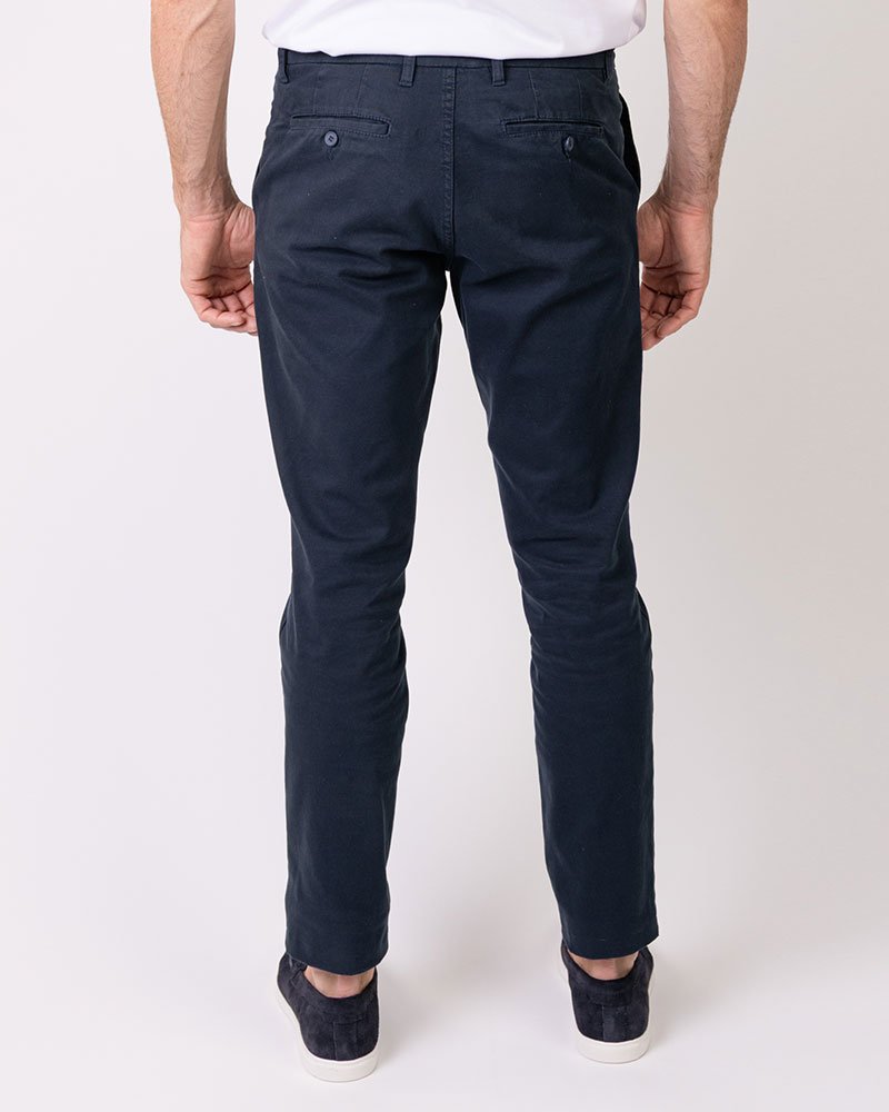 Calça Milano Basic Fit Sarja Marinho