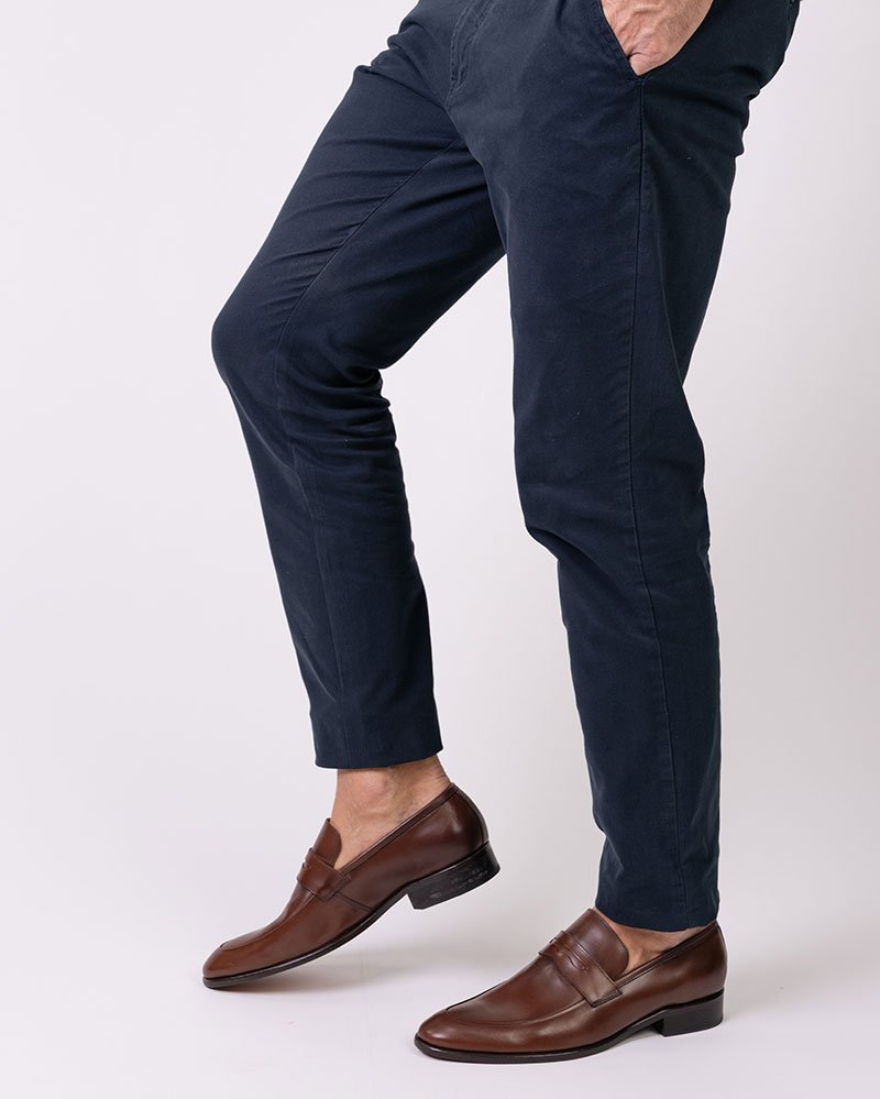 Calça Milano Basic Fit Sarja Marinho